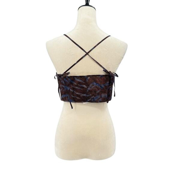 Ulla Johnson NWT Dalaney Bralette Tiger Dark Print Strappy Corset Crop Top - Picture 10 of 14
